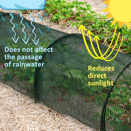 warmfarm 2 in 1 Portable Greenhouse Protection from Sun Heat,Garden Tunnel Shade Net Cover with Quick-Release Technology,Row Covers for Vegetables Plant Cover from Sun (Pack 1) - Image 5
