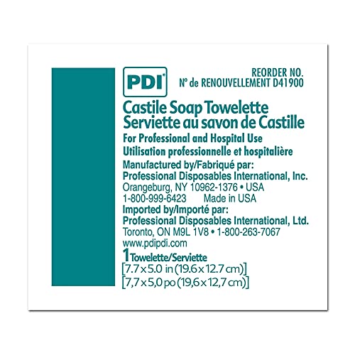 PDI D41900 Castile Soap Towelette 7.7"x5" Individually Wrapped 100/bx Sold Per Box - Image 3