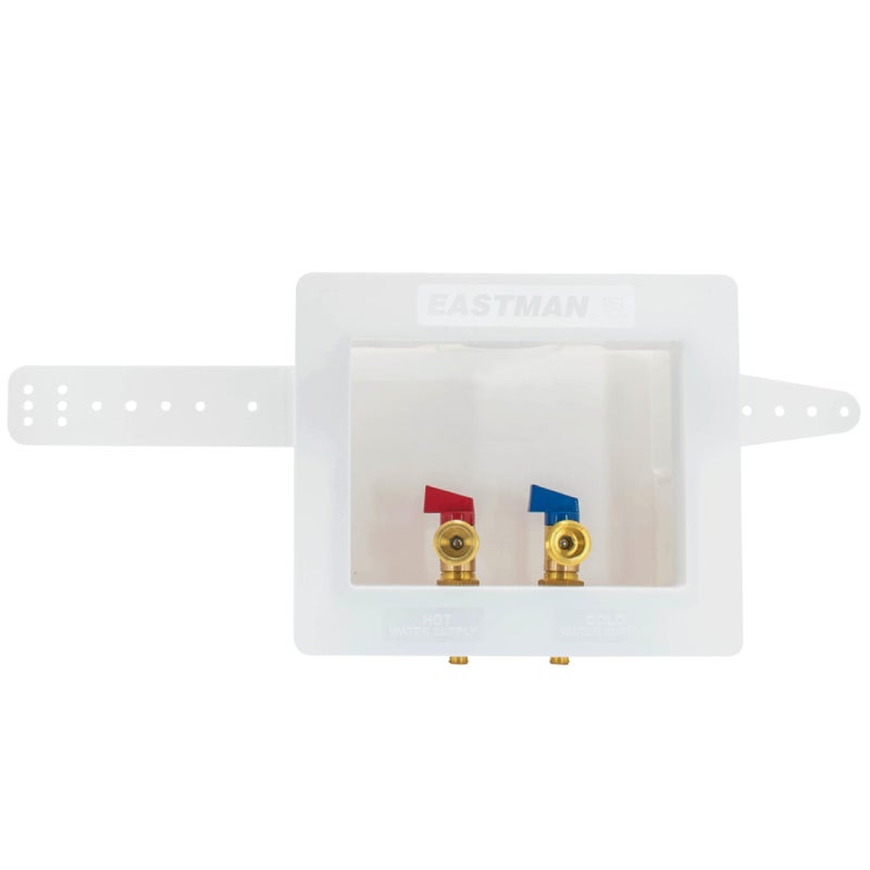 إيست مان Eastman 1/2 بوصة تجعيد Pex Connection X 3/4 بوصة Mht صندوق مخرج الغسالة ادفع لتوصيل تركيبات السباكة النحاسية استنزاف مزدوج 60245 - Image 1