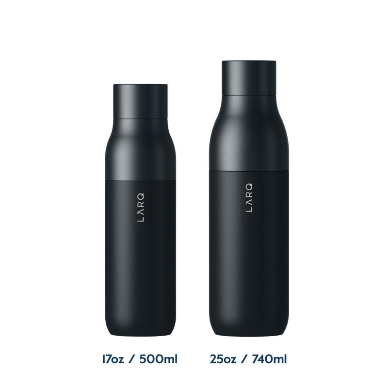 LARQ Bottle Twist Top 25 oz - Insulated Stainless Steel Water Bottle | BPA Free | Reusable Water Bottle for Camping, Office, and Travel | Keep Drinks Cold and Hot, Obsidian Black - Image 2