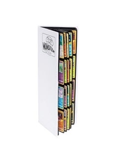 Monster Protectors Monster Tower Binder 20 Side Loading Padded Pages That Hold 320 Cards Compatible With Yugioh Magic The Gathering & Pokemon Unique Trading Card Album With 8 Pocket(2 X 4)Configuration Matte White  - Image 1