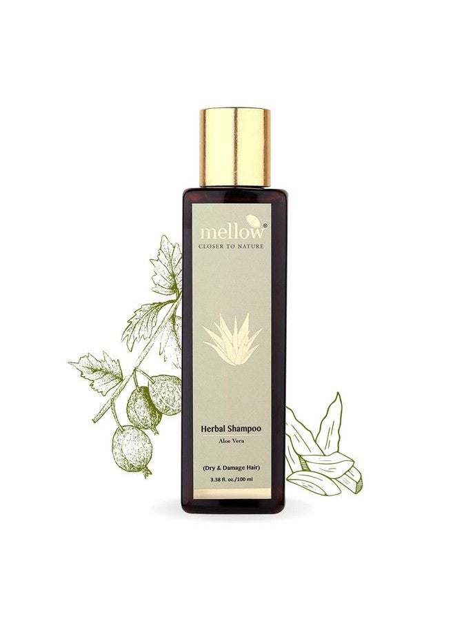 MELLOW Herbal Aloevera Shampoo For Dry And Damaged Hair (100 Ml); Aloe Vera Amla Reetha Shikakai & Bhringraj; Help In Preventing Hair Fall And Hair Greying; Ayush Certified; 100% Chemicalfree  - Image 1