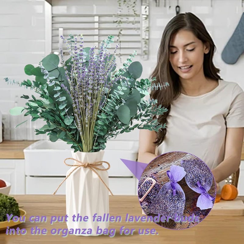 DTXMOH Shower Eucalyptus Hanging, 78pcs Preserved Fresh Eucalyptus Branches and Dried Lavender Bundle for Shower Plant, Bathroom SPA - Image 4
