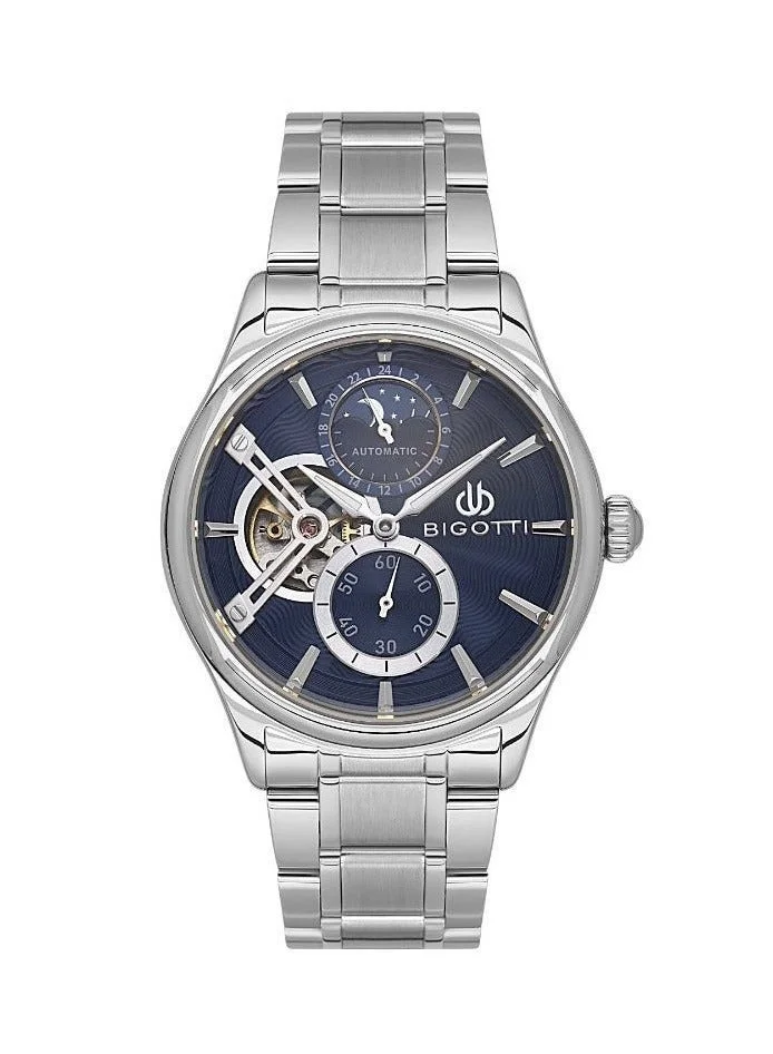 Bigotti Milano Bigotti - Raffinato Men Watch | Stainless SteelSteel Case | Analog | Round Dial | Mineral Glass | Automatic | Water Resistant 50 Meters