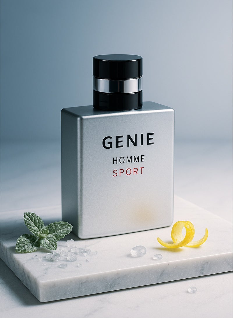 Genie Collection Homme Sport No. 1014 EDP | Long Lasting Men’s Perfume | Fresh, Sporty & Sophisticated Fragrance for Men, 25ml - Image 1