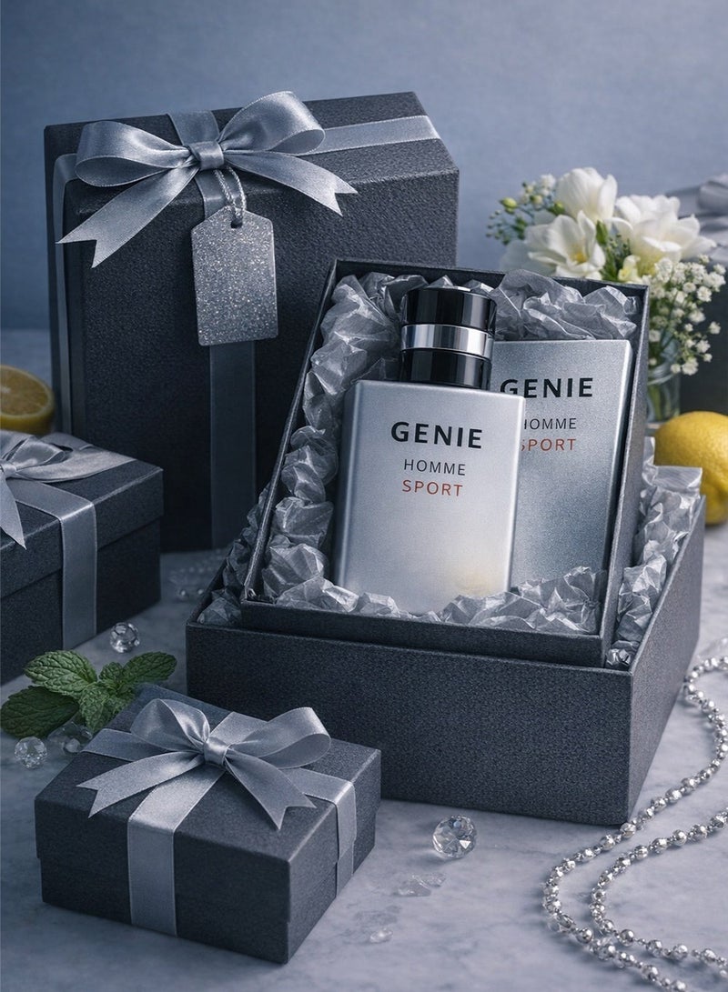 Genie Collection Homme Sport No. 1014 EDP | Long Lasting Men’s Perfume | Fresh, Sporty & Sophisticated Fragrance for Men, 25ml - Image 4
