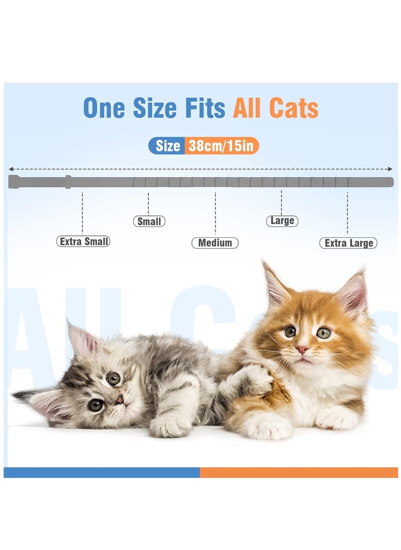4 Packs Cat Calming Collar for Cats Pheromone Collar Efficient Relieve Reduce Anxiety Stress Pheromones Calm Relaxing Comfortable Collars Long-Lasting 30 Days Adjustable Breakaway Design Gray
