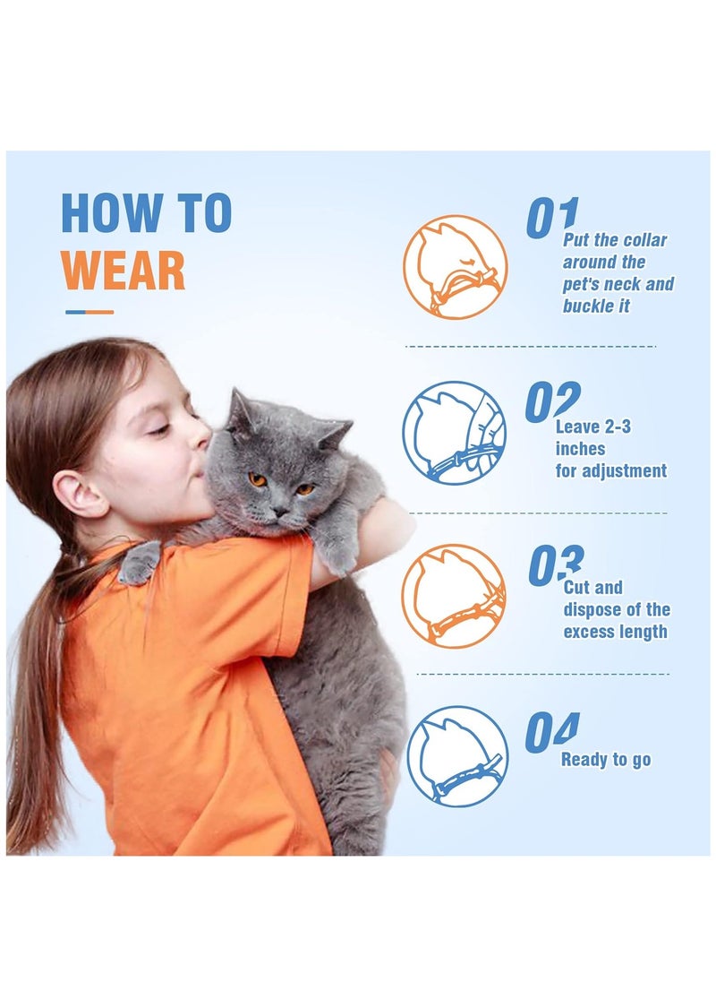 4 Packs Cat Calming Collar for Cats Pheromone Collar Efficient Relieve Reduce Anxiety Stress Pheromones Calm Relaxing Comfortable Collars Long-Lasting 30 Days Adjustable Breakaway Design Gray