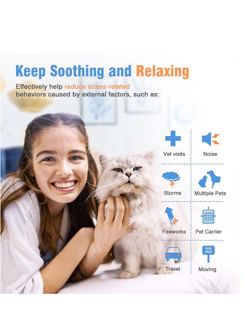 4 Packs Cat Calming Collar for Cats Pheromone Collar Efficient Relieve Reduce Anxiety Stress Pheromones Calm Relaxing Comfortable Collars Long-Lasting 30 Days Adjustable Breakaway Design Gray