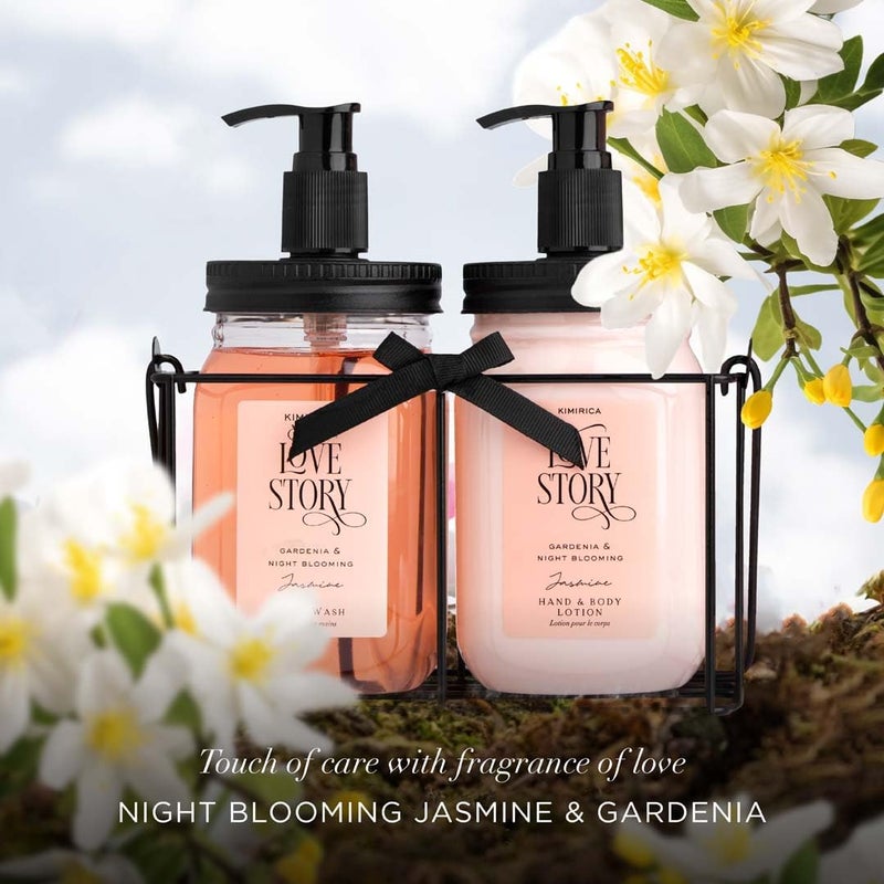 Kimirica Hand Wash & Hand Lotion Duo Love Story Gift Set with Metal Caddy|Goodness of Aloe Vera, Ginkgo Biloba 100% Vegan & Paraben Free | Gifts for Women & Men | Luxury Premium Handcare Gift Hamper , 500 Ml X 2 - Image 4