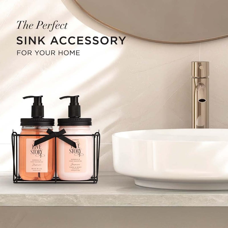 Kimirica Hand Wash & Hand Lotion Duo Love Story Gift Set with Metal Caddy|Goodness of Aloe Vera, Ginkgo Biloba 100% Vegan & Paraben Free | Gifts for Women & Men | Luxury Premium Handcare Gift Hamper , 500 Ml X 2 - Image 3