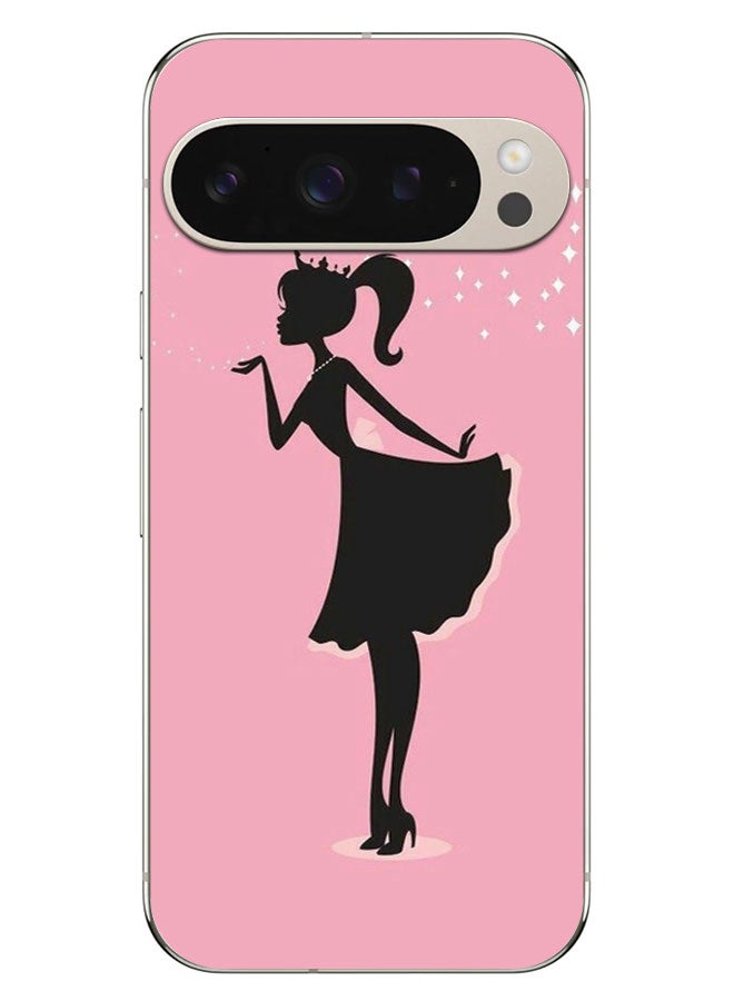 EYE CATCH Printed Protective Case Cover For Google Pixel 9 Pro  -  Black Dress Girl - Image 1