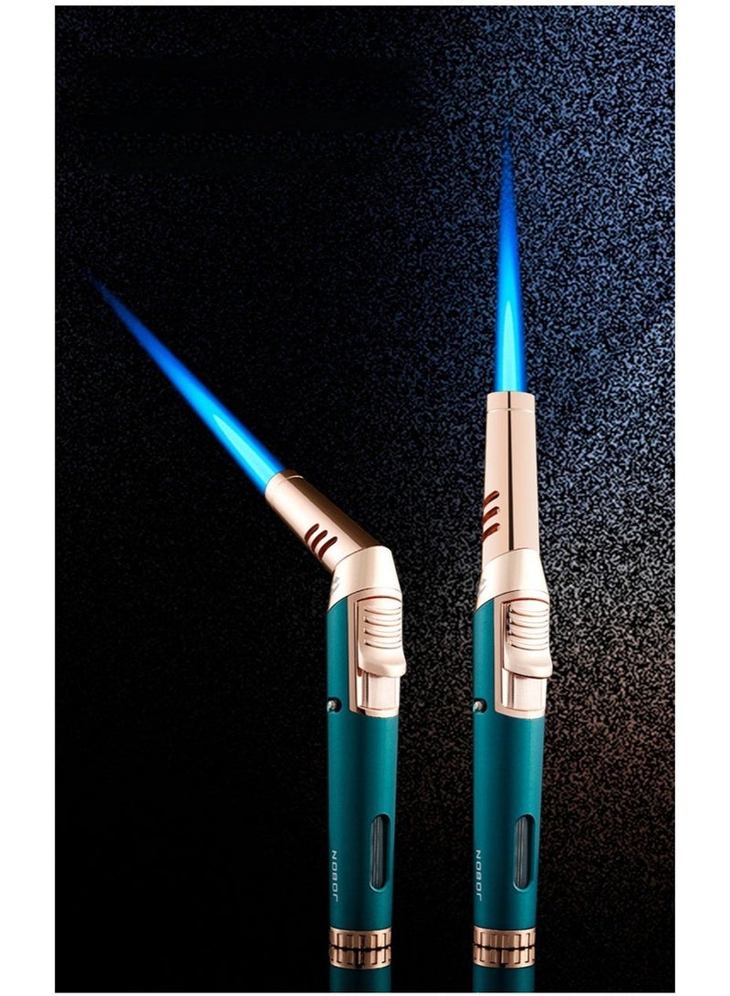 360-degree windproof torch lighter, gas lighter, charcoal lighter, adjustable flame, refillable metal lighter (butane not included) - Image 1