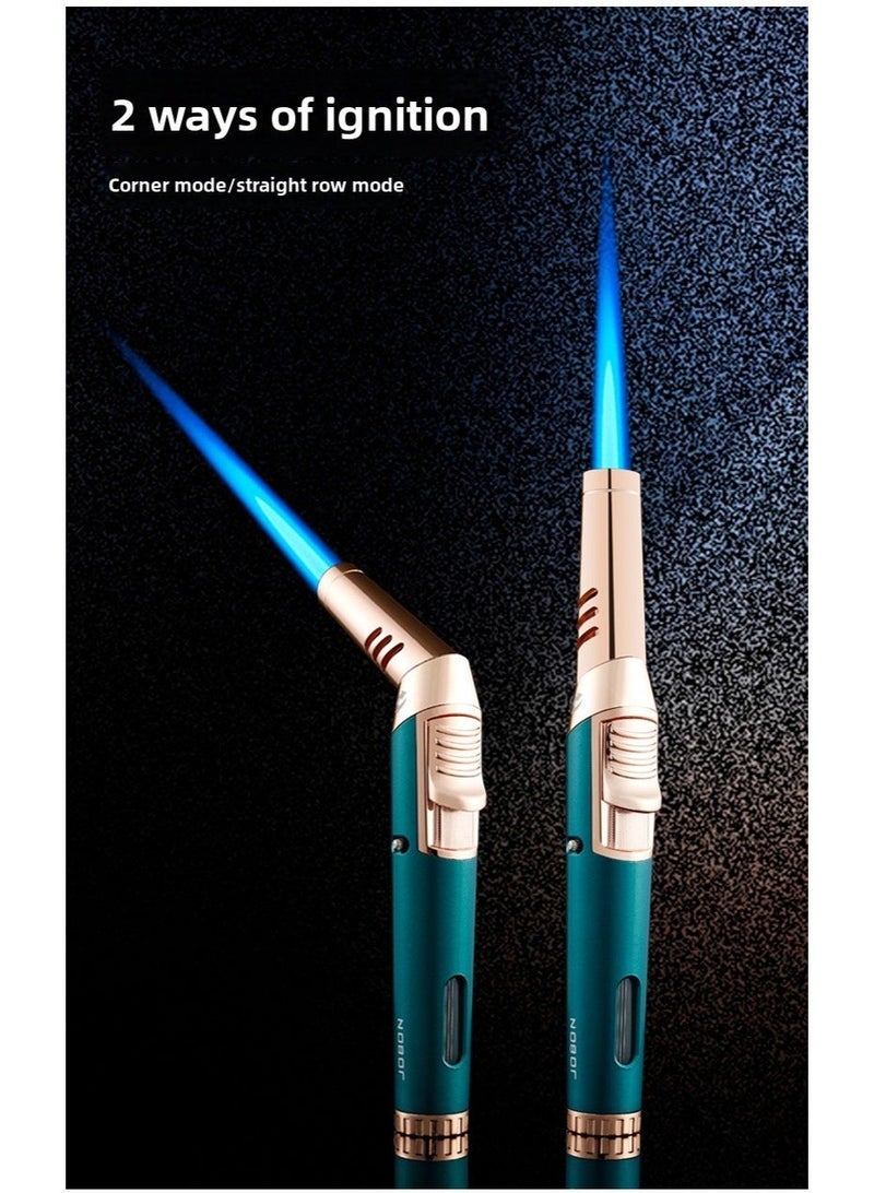 360-degree windproof torch lighter, gas lighter, charcoal lighter, adjustable flame, refillable metal lighter (butane not included) - Image 5