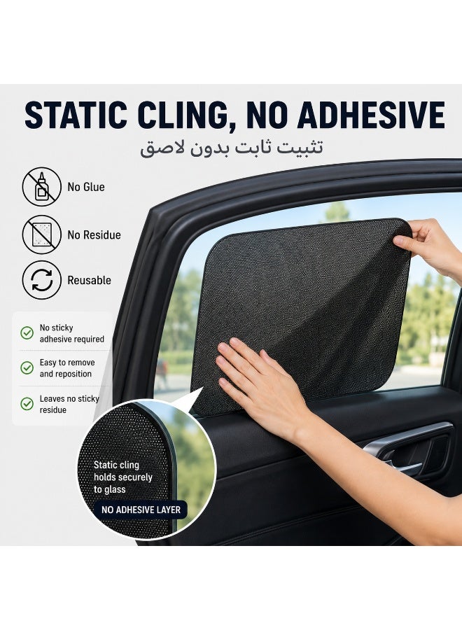 2 Pcs Car Window Sun Shade, Universal Side Curtain for Car, UV Protection Sunshade for Side  Windows - Image 5