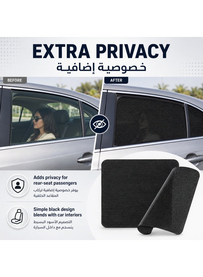 2 Pcs Car Window Sun Shade, Universal Side Curtain for Car, UV Protection Sunshade for Side  Windows - Image 4