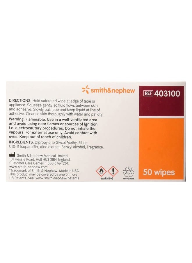 Smith&nephew Smith and Nephew Remove Adhesive Remover Wipes 403100, 50-count - Image 2