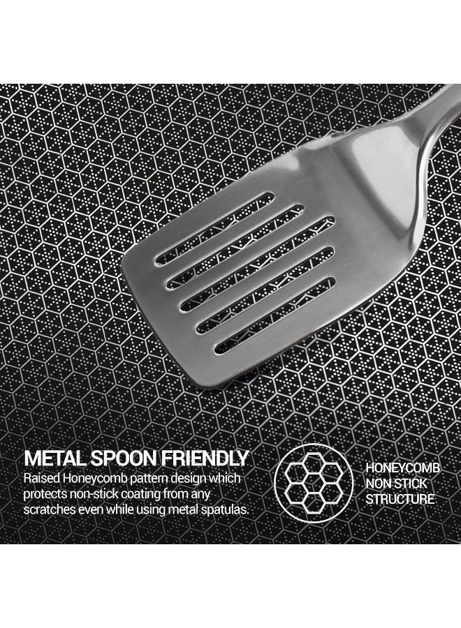 Milton Pro Cook Triply Hexa Tech Induction Stainless Steel Kadhai With Glass Lid, 26 Cm,Silver, 3 Layer Kadhai For Cooking, Induction Bottom And Gas Stove Ready Cookware, Easy To Clean - Image 3