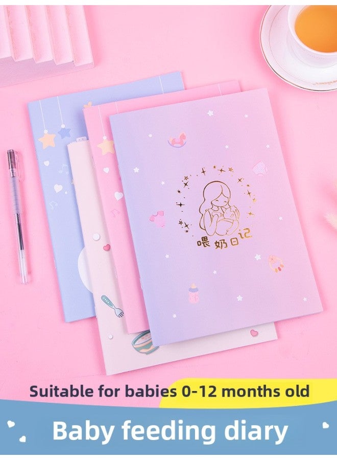 Children's Height And Weight Record Book Daily Nursing Diet Notebook Souvenir Book Nursing File Nursing Diary Book-Color:General Feeding Diary (no Complementary Food Records)  - Image 2