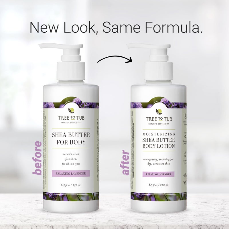 Tree to Tub Lavender Shea Butter Body Lotion for Dry Skin - Moisturizing Sensitive Skin Lotion for Women & Men, Vegan Body Moisturizer w/Organic Aloe Vera, Cocoa Butter, All Natural Colloidal Oatmeal - Image 4