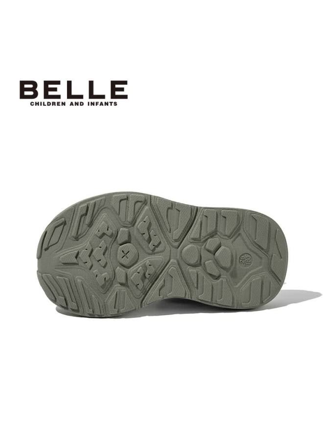 Belle Kids Summer Sandals Boys Girls Beach Shoes Closed-toe Outdoor Sports Soft Sole Toddler Shoes Gray Size 28 - Image 4
