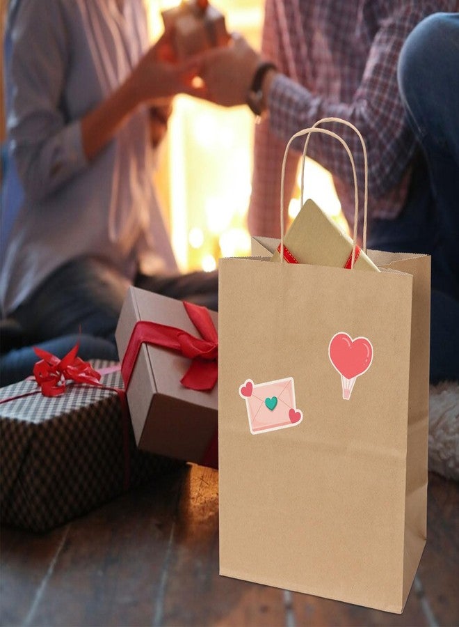 Joybe 100 Pack 8x4.75x10 Inch Medium Brown Paper Bags with Handles Bulk, Joybe Kraft Paper Gift Bags for Birthday Party Favors Grocery Retail Shopping Business Goody Craft Blank Sacks (Plain Natural 100pcs) - Image 5