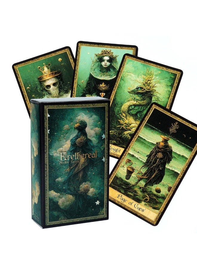NIBEMINENT Shadow Work Tarot Deck Set - Beautiful antique tarot cards from the 19th century Gothic witch mystic box - 78 cards - Image 1
