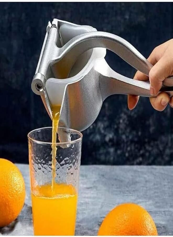 Orange Jumbo Juicer Aluminum Stainless Steel Lux Material Tell