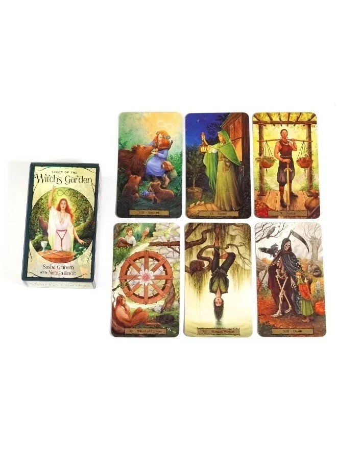 NIBEMINENT Witch Garden Tarot Cards - Destiny Prediction Game - Prediction Game - Card Array Game - Tarot Oracle Deck - Instructions in English - Secret Version - Image 3