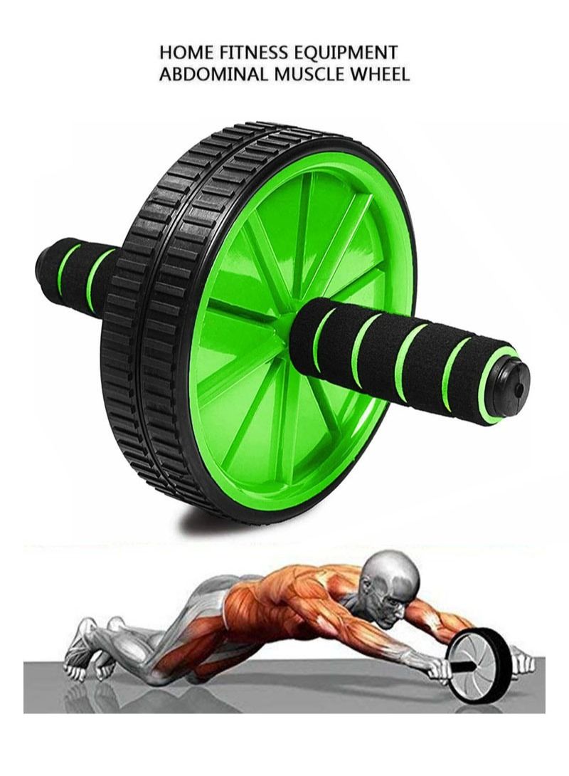 إيه جي دي عجلة آب رولر للتمرين واللياقة البدنية في صالة الألعاب الرياضية للتدريب الأساسي وتمارين البطن مع بساط الركبة (أخضر) - Image 4