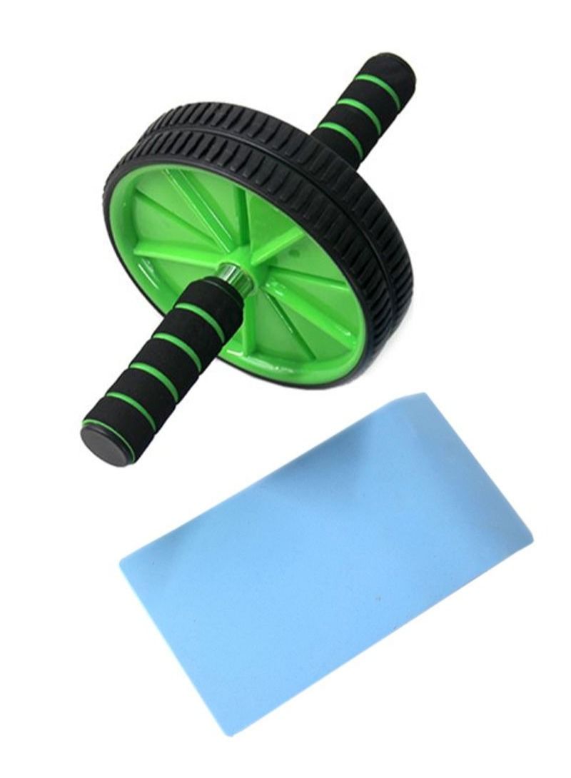 إيه جي دي عجلة آب رولر للتمرين واللياقة البدنية في صالة الألعاب الرياضية للتدريب الأساسي وتمارين البطن مع بساط الركبة (أخضر) - Image 2