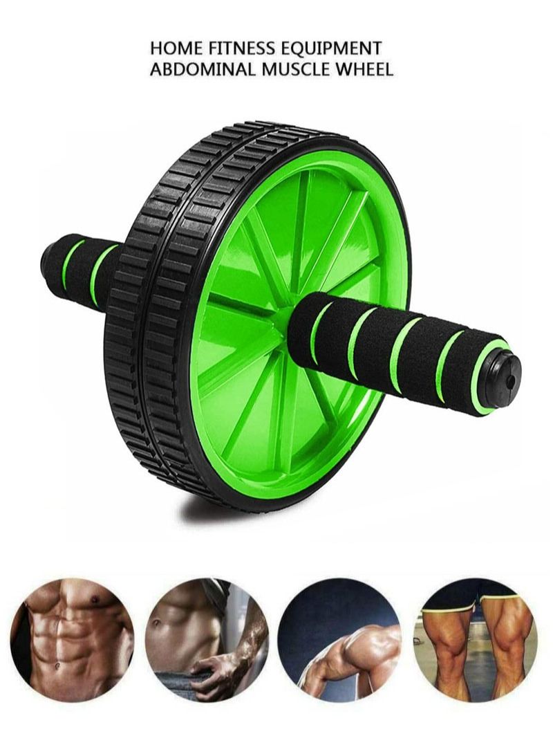 إيه جي دي عجلة آب رولر للتمرين واللياقة البدنية في صالة الألعاب الرياضية للتدريب الأساسي وتمارين البطن مع بساط الركبة (أخضر) - Image 5