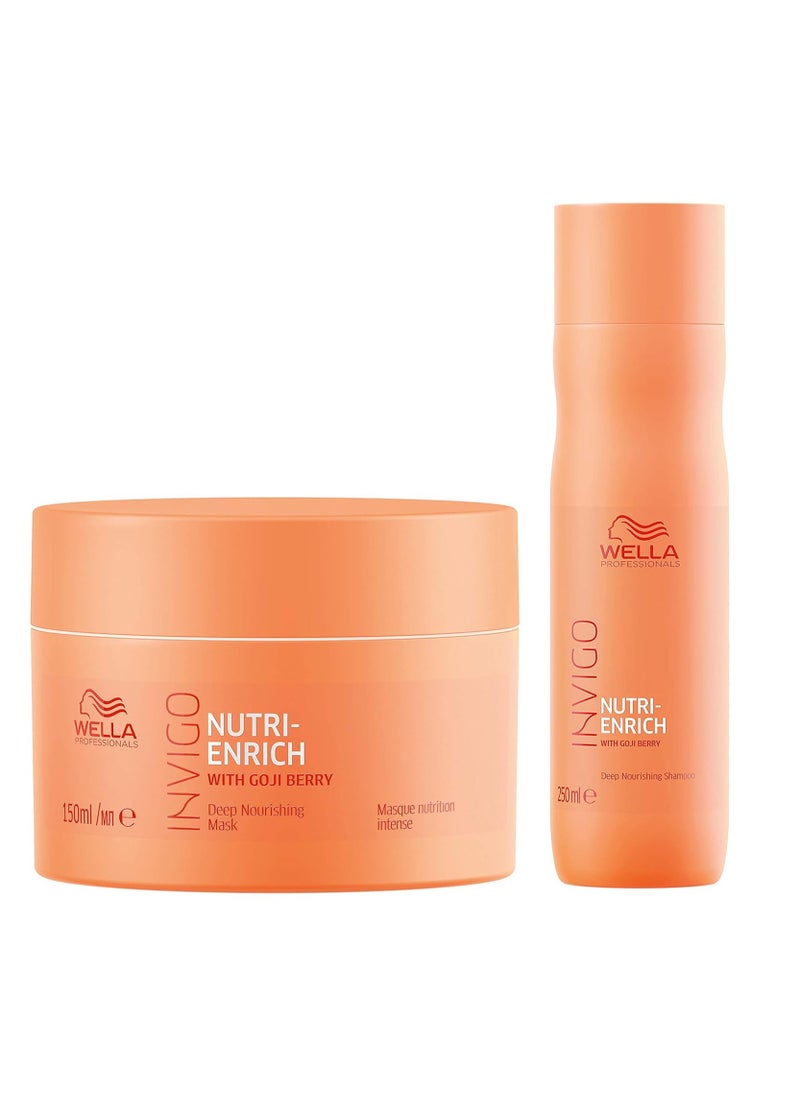 Wella Professionals Wella Professionals Deep Nourishing Mask 150 ml and Shampoo 250 ml Combo  - Image 1
