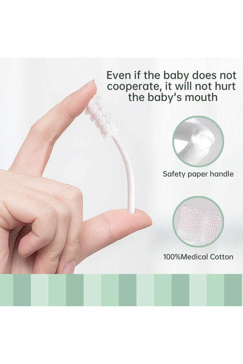 42PCS Toothbrush – Disposable Newborn Tongue Cleaner & Gum Cleaning Gauze, Oral Hygiene Care for 0-36 Months Baby - Image 3