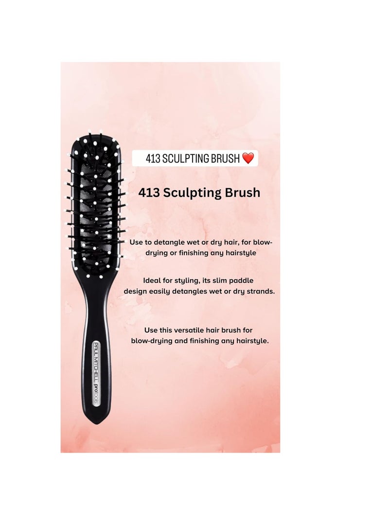 Paul Mitchell Pro Tools 413 Sculpting Brush, Classic Hair Brush for Detangling, Sculpting + Styling Wet or Dry Hair - Image 2