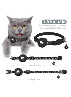 KASTWAVE Cat Collar for Airtag, Refective Collar for Cat with Safety Buckle and Waterproof for Air Tag Holder in 3/8" Width, Cat Collar Compatible with Apple Airtag for Cat Dog Kitten Puppy  - Image 2