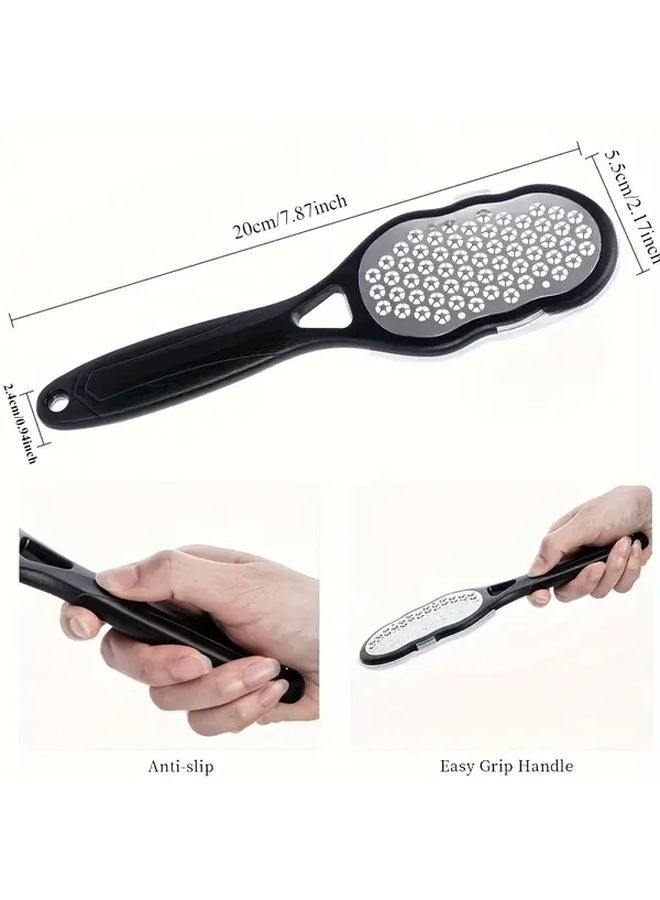 ملف قدم من الفولاذ المقاوم للصدأ الأسود بسطح تقشير خشن وناعم ومقبض مريح - Image 5