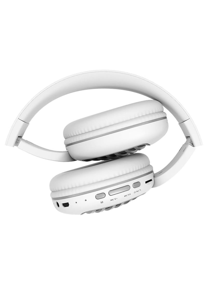 Hoco W23 - Brilliant Sound Bluetooth Headphones, Bluetooth V5.0, Use Time: Up To 8 Hours, Standby Time: Up To 200 Hours, Support TF Card & AUX Mode, Compatible Mobile Phones And Tablets - White. - Image 2