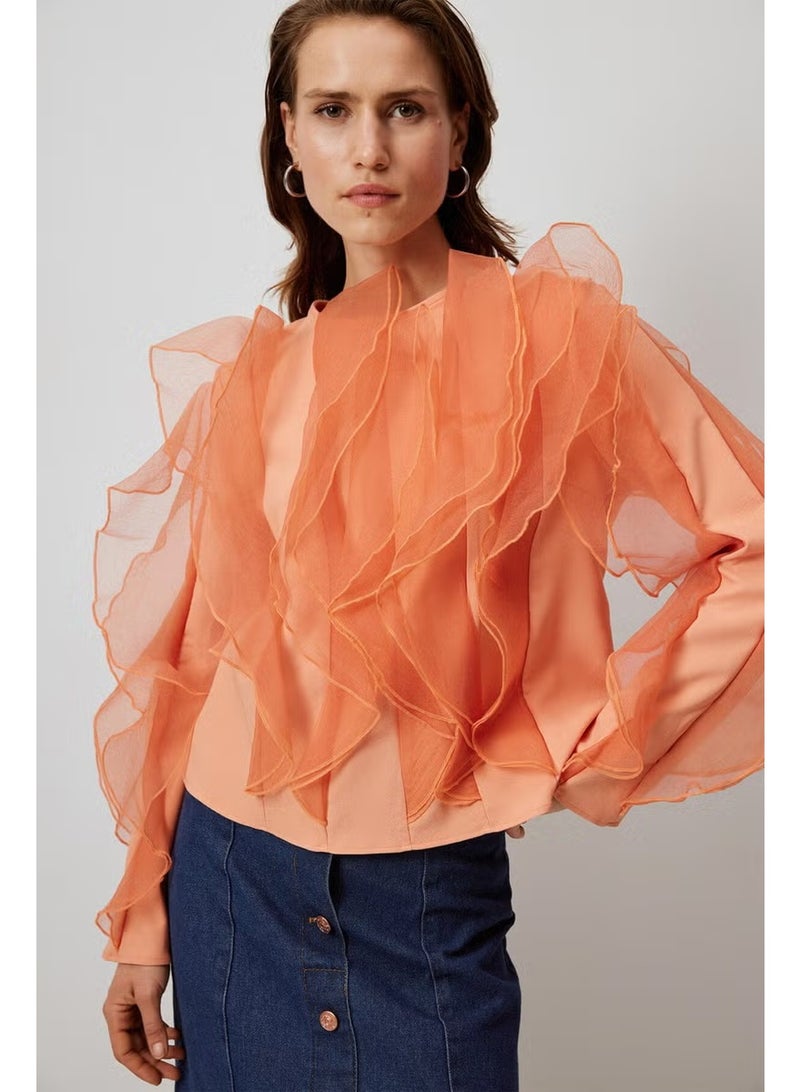 Touche Flounce Crepe Tunic - Image 4