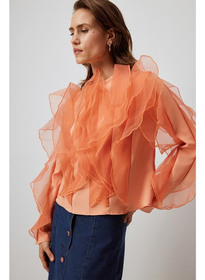 Touche Flounce Crepe Tunic - Image 1