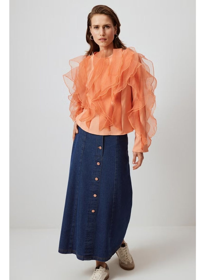 Touche Flounce Crepe Tunic - Image 3