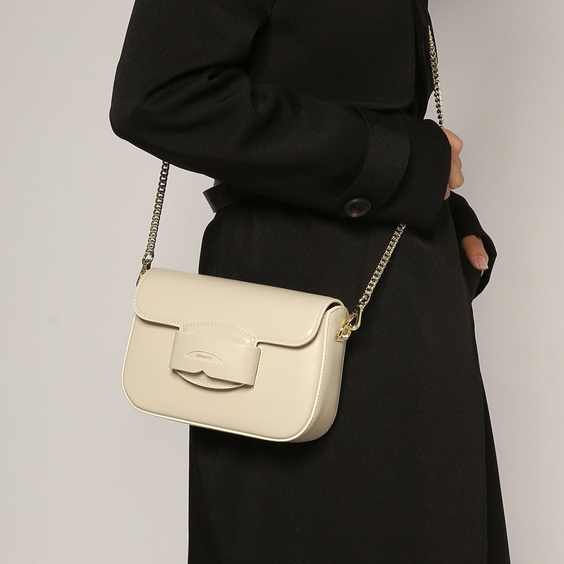 Advanced Sense Brown Saddle Tofu Small Square Bag Vintage All-Match One-Shoulder Underarm Bag Chain Crossbody Bag - Image 5