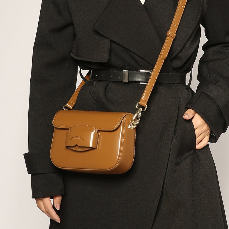 Advanced Sense Brown Saddle Tofu Small Square Bag Vintage All-Match One-Shoulder Underarm Bag Chain Crossbody Bag - Image 2