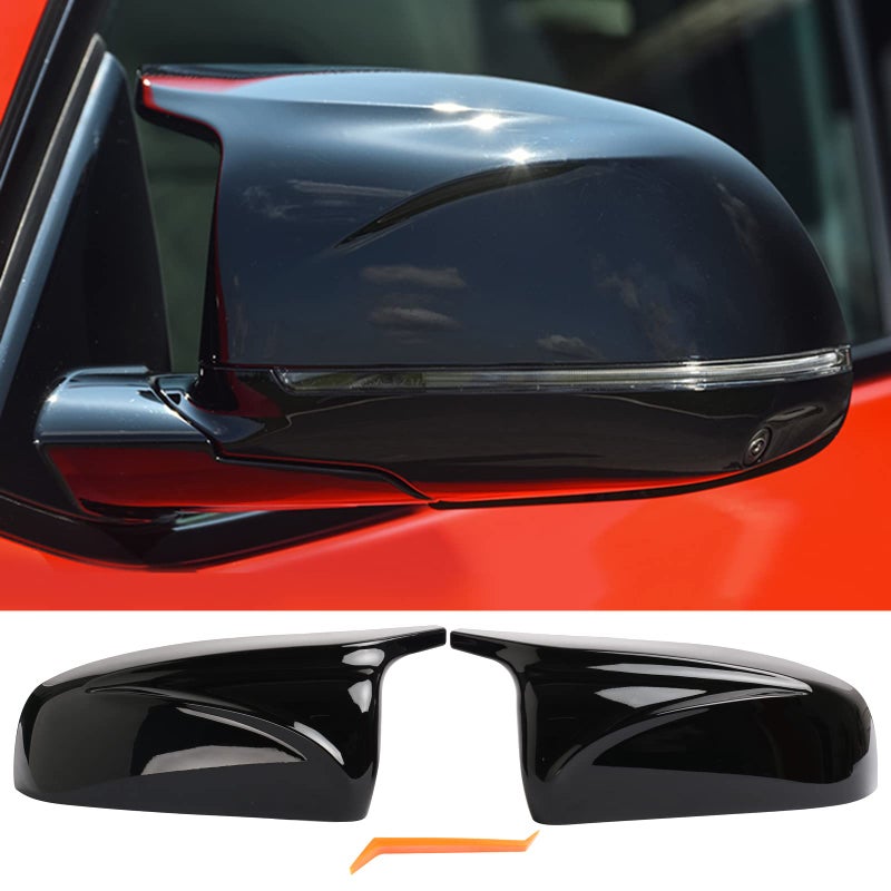 BILLDIO Side Mirror Cover Caps Compatible with 20072014 BMW X5 E70 X6 E71 Glossy Black