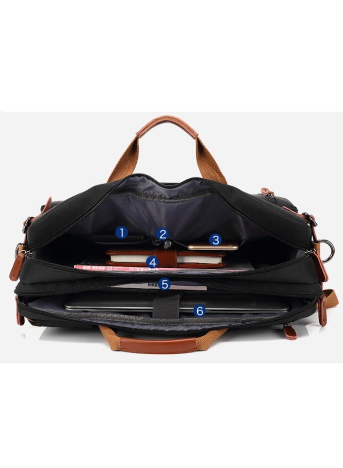 كول بيل حقيبة كتف حقيبة على ظهر محمول حقيبة 3 في 1 حقيبة رسول قابلة للتحويل لمدرسة الحافلات والسفر للرجال نساء - Image 5