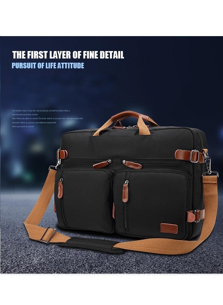 كول بيل حقيبة كتف حقيبة على ظهر محمول حقيبة 3 في 1 حقيبة رسول قابلة للتحويل لمدرسة الحافلات والسفر للرجال نساء - Image 2