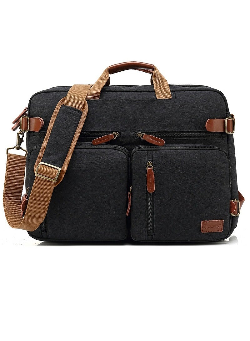 كول بيل حقيبة كتف حقيبة على ظهر محمول حقيبة 3 في 1 حقيبة رسول قابلة للتحويل لمدرسة الحافلات والسفر للرجال نساء - Image 1