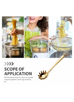 Happy Home Stainless Steel Spaghetti Serving Spoon25Cm-Gold  - Image 4