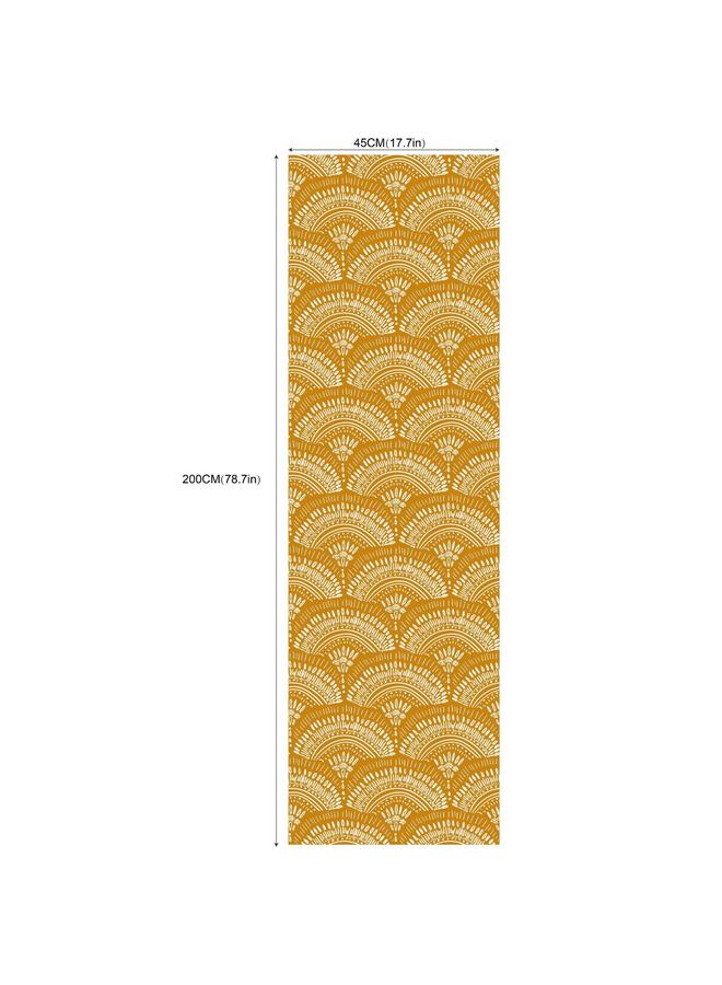 Bluejw Geometric Retro Boho Self Adhesive Removable Wallpaper Living Room Bedroom Kitchen Modern Orange Fan Wallpaper RW233 - Image 1