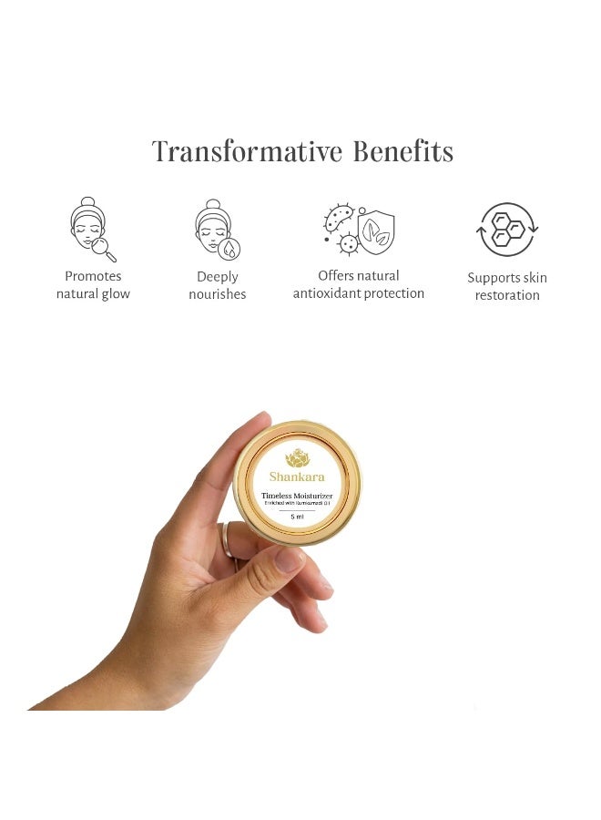 Shankara Timeless Moisturizer Lotion With The Goodness Of Saffron, Lotus And Vitamin C For All Skin Types - (5 Ml) - Image 4
